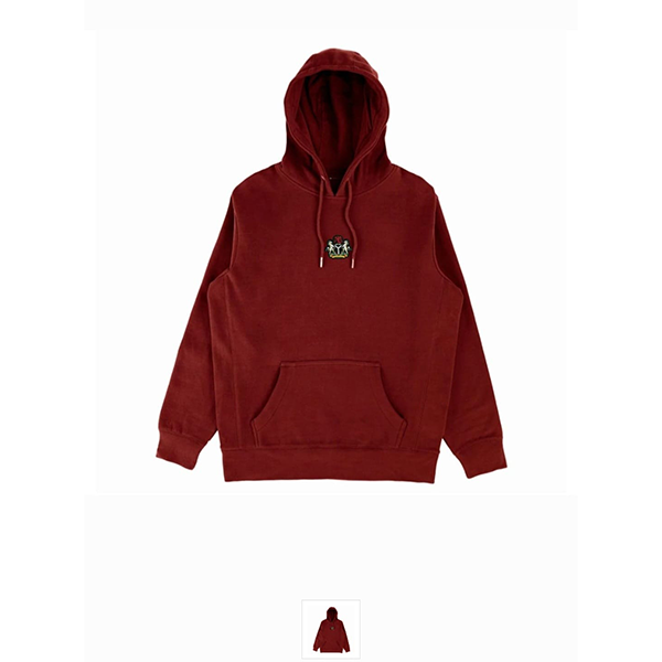COAT-OF-ARM-BADGE-Centered-Hooded-Sweatshirts-Red-Global-Organic-Textile-Standard-Cotton-Hooded-Sweatshirts