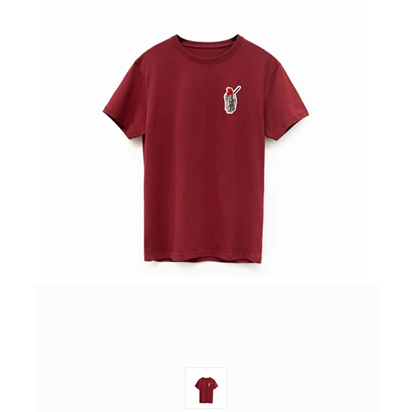EYO-SOLID-COLORED-BADGE-oxblood--Global-Organic-Textile-Standard-100%-Cotton-Short-Sleeve-T-Shirts